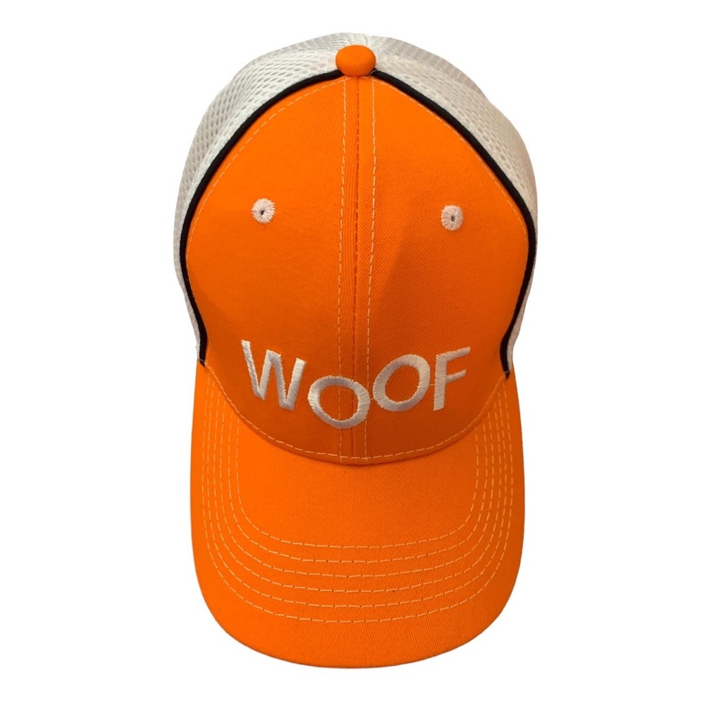 Orange “woof” baseball hat